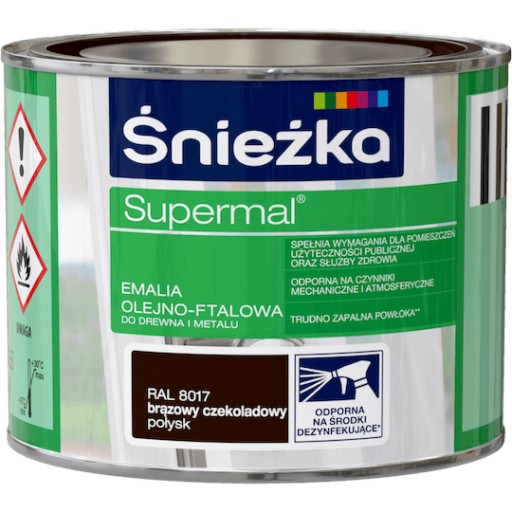 ŚNIEŻKA Olej-ftalát Bronzová kontrola. RAL8017 Poł 0,2L