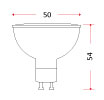 GU10 7W LED žiarovka, ekvivalent 50W, neutrál, 510lm