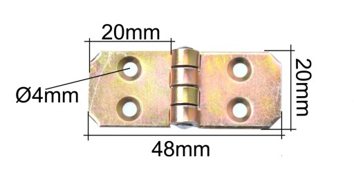 Stavebný záves 20 x 50mm, žltý pozink (10 ks)