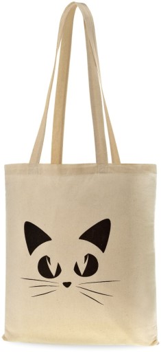 ECO SHOPPER Bavlnená nákupná taška Mládež Taška cez rameno CAT KITTEN