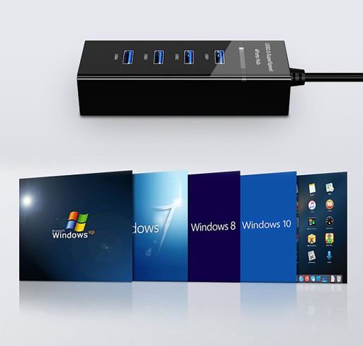 Rozbočovač USB HUB ROZBOČOVAČ KÁBLOV PRE 4 USB 3.0 5Gb/s PORTY pre počítač