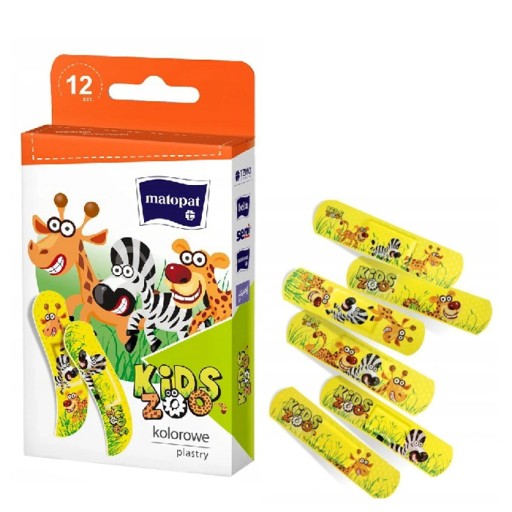 ZÁPLATY plátky pre deti KIDS ZOO bal. 12 ks.