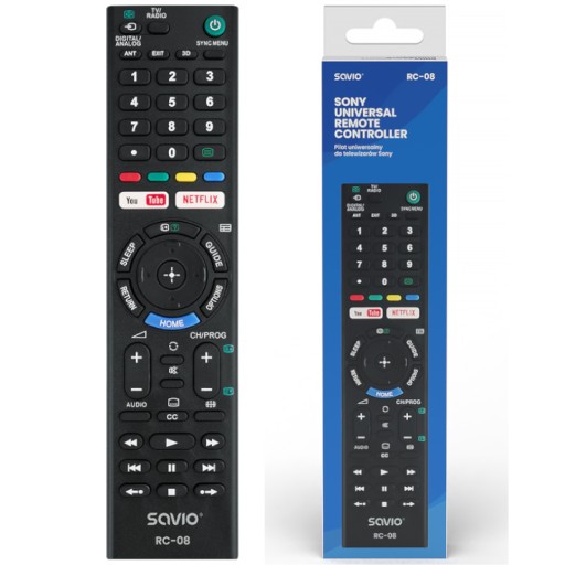 Univerzálny diaľkový ovládač pre SMART NETFLIX YOUTUBE TV SONY SAVIO RC-08