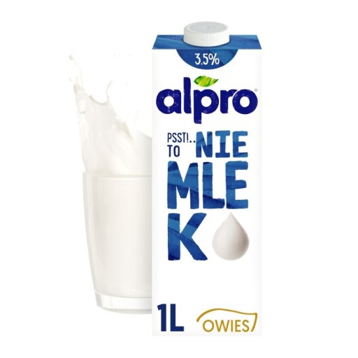 Rastlinný nápoj bez laktózy a cukru ALPRO OATS Bez UHT mlieka 3,5% tuku. 1 l