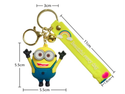 PRSTEŇ NA KĽÚČE MINIONS KRÁSNY KAŽDÝ DEŇ 20CM KEVIN BOB GRU PRÍvesok
