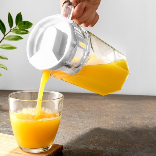 Nápoje džbán, džús, limonáda, pohár, pokrievka, 1,5L
