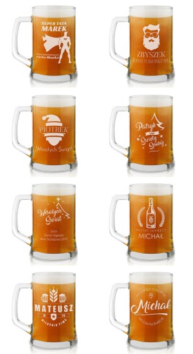Gravírovaný hrnček na pivo darček pre otca ku Dňu otcov s menom 500 ml