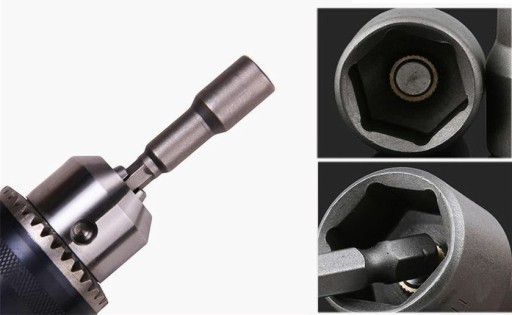 Sada 5 ks 8 mm HEX MAGNETICKÁ ZÁSUVKA NA Skrutkovač Farmer zásuvky
