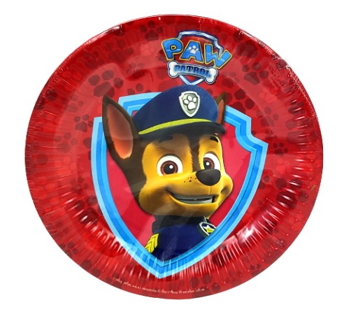 Paw Patrol Chase papierové taniere, 10 kusov