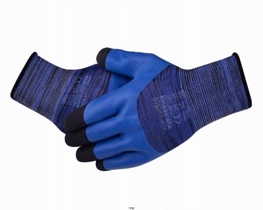 SUPERMODRÉ LATEXOVÉ PRACOVNÉ RUKAVICE SILNE MODRÁ