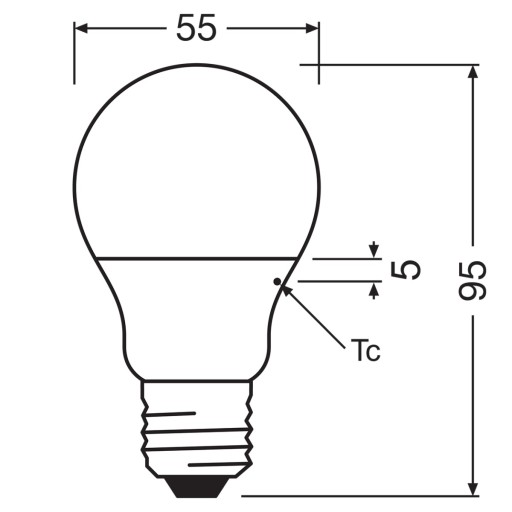 E27 LED žiarovka 4,9W 40W 470lm 2700K Teplá OSRAM