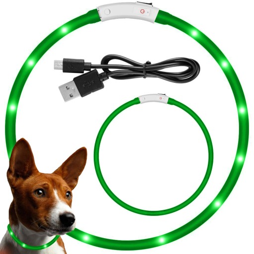 Led Usb obojok na nočné obojky pre psov do 70 cm mix farba nastaviteľný66/0550
