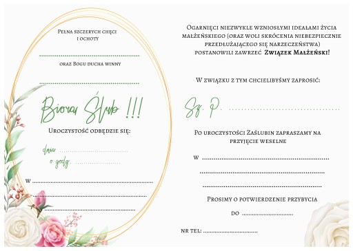 SVADOBNÉ POZVÁNKY NA SVADBU Kvetinové prstene