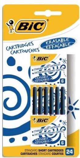 MODRÁ KRÁTKA BIC NÁPLŇ NA PERÁ, 24 KUSOV