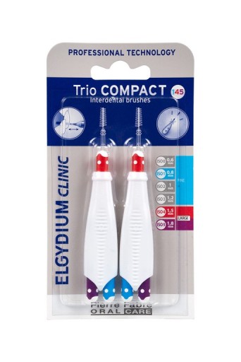 Zubné kefky ELGYDIUM CLINIC TRIO COMPACT 145, 2 ks.