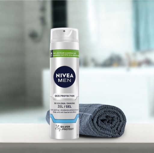 NIVEA MEN SILVER PROTECT Antibakteriálny gél na holenie 200 ml