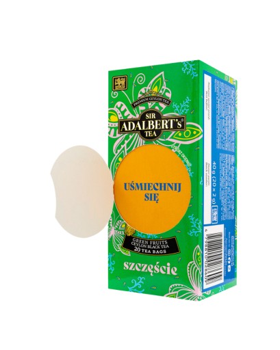 ADALBERT'S GREEN FRUITS Cejlónsky čierny čaj 20 mangových vrecúšok