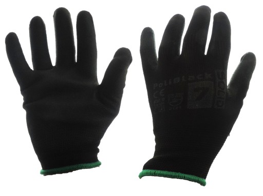 Záhradné pracovné rukavice, veľkosť 6 PoliBlack, 2 páry
