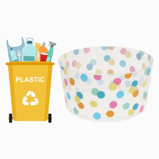 Sada 4 plastových misiek CONFETTI 430 ml