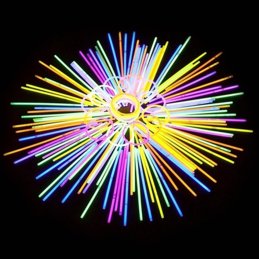 Svietiace náramky, fluorescenčné náramky, 10 ks