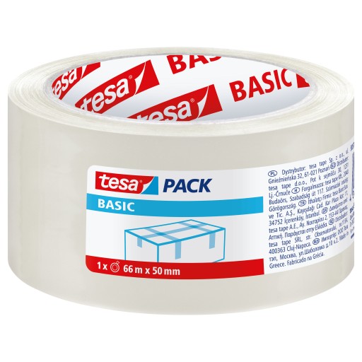 Tesa BASIC baliaca páska 40m: 45mm, bezfarebná