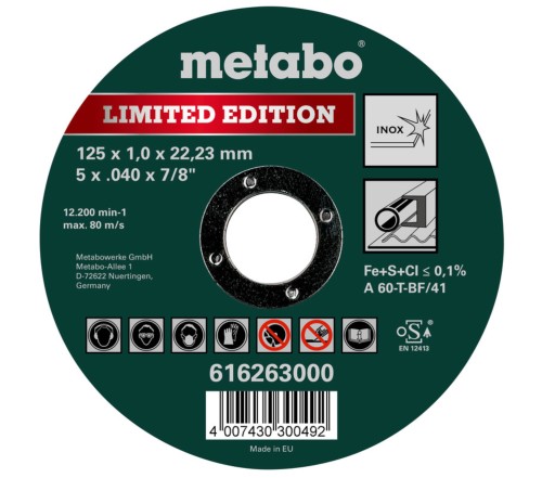 Rezný kotúč na brúsku 125x1,0x22,23mm METABO