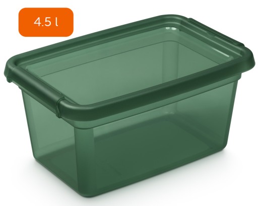 Plastová skladovacia nádoba s krytom BaseStore Pine zelená 4,5l