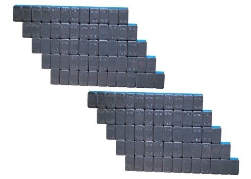 Grafitové závažia nalepené na ráfikoch, 12x5g, 10 pásikov