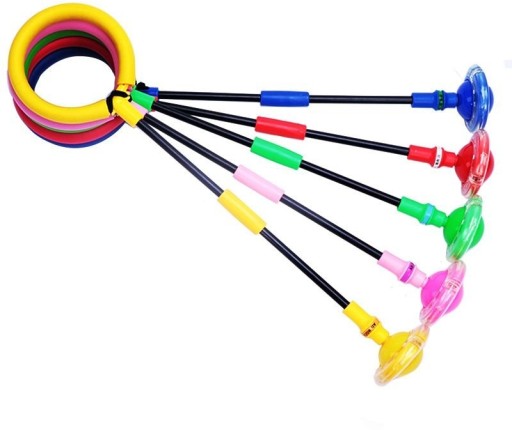 Švihadlo na nohy Hula hoop so svietiacim krúžkom, skladacie