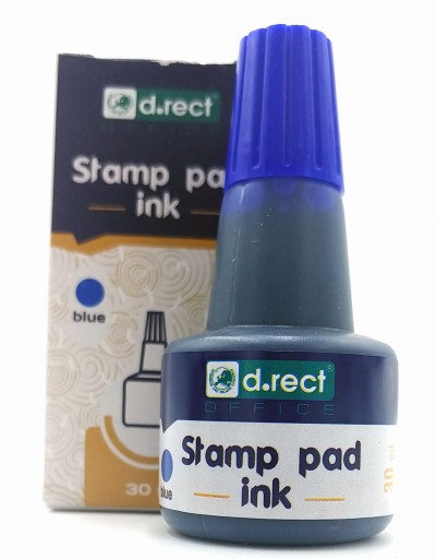 ŠTANDARDNÝ atrament na vodnej báze pre D.RECT STAMPS, modrý, 30 ml