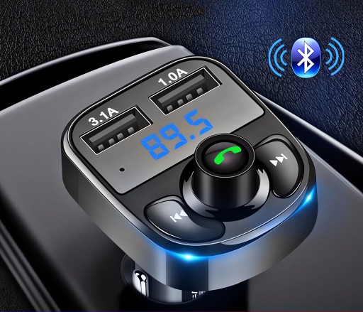 BLUETOOTH FM VYSIELAČ MP3 NABÍJAČKA PREHRÁVAČ 2X USB AUDIO BT
