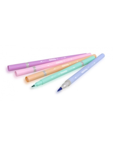 Fixky, fixky, obojstranne fixky, PASTEL, 10 farieb