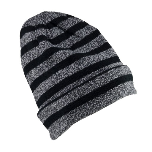 IZOLOVANÁ FLEECE podšitá zimná čiapka, pruhovaná, univerzálna veľkosť URG-503