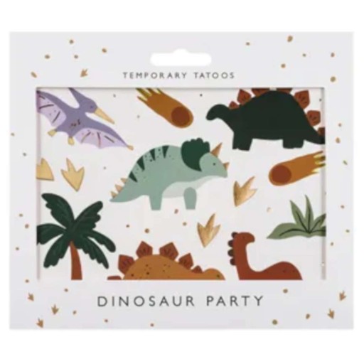 Umývateľné TETOVANIE DINOSAURS Triceratops Stegosaurus Pterodactyl DINO 13 ks