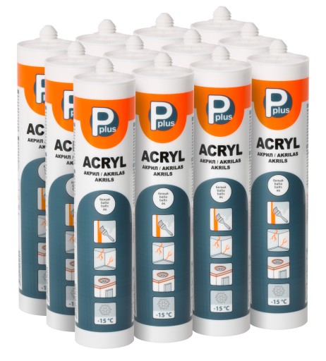 Akryl akryl silikónový maskovací biely univerzálny flexibilný 280 ml Pplus
