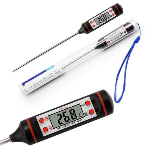 LCD KUCHYNSKÝ TEPLOMER, MÄSO, VÍNO, 300°C