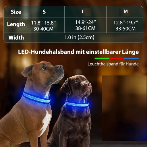 LED GOLÍK PRE PSA Veľkosť L MODRÁ DO 60 CM