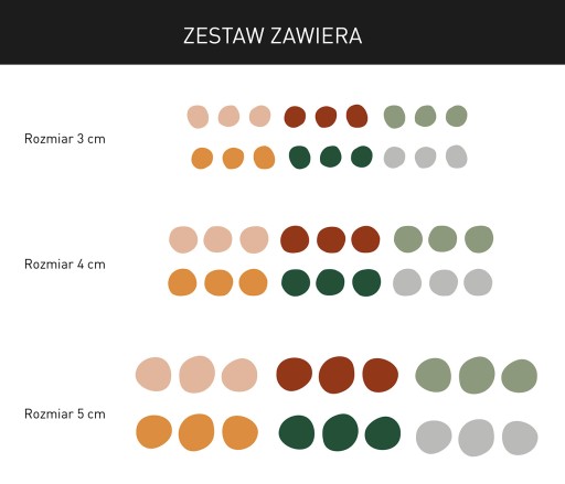 Nálepky na stenu bodky, nepravidelné tvary