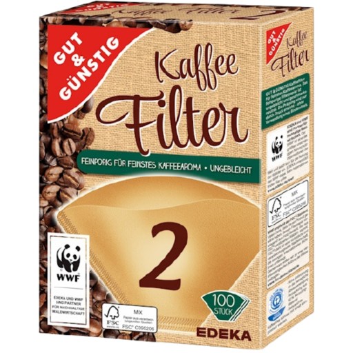 Gut Gunstig KÁVOVÉ FILTRE veľkosť 2 Papier 100 KS