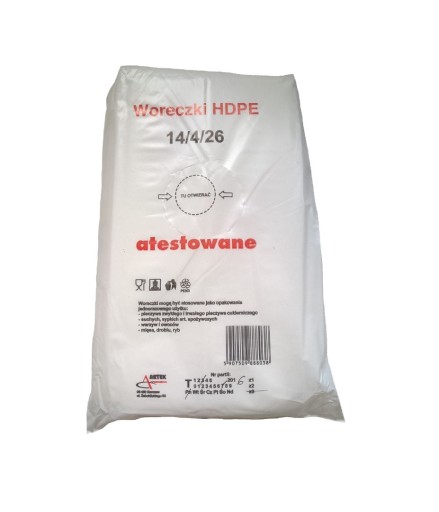 Vrecúška na raňajky z HDPE fólie 14X4x26