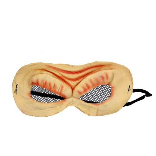 Čierne prekrytia tváre s vydlabanými očami na Halloween