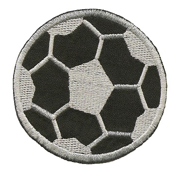 Futbalová 6cm nášivka SM, termo na mikiny, nohavice, bundy, výrobca PL