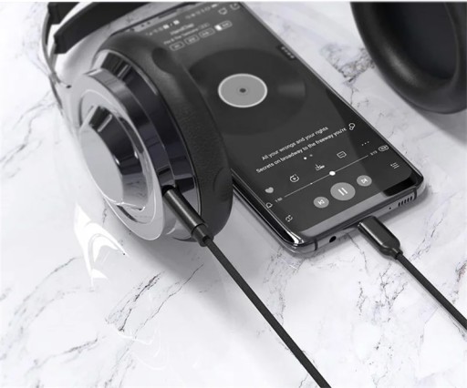 USB-C MINI JACK KÁBEL 3,5 MM TYP C POMOCNÁ ZÁSTRČKA AUDIO KÁBEL 100 cm 1M NYLON