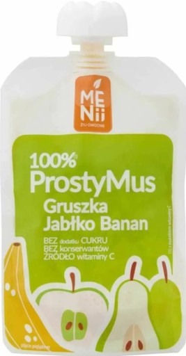 3x Simple Mousse - Hruška, Jablko, Banán 100g - Menii