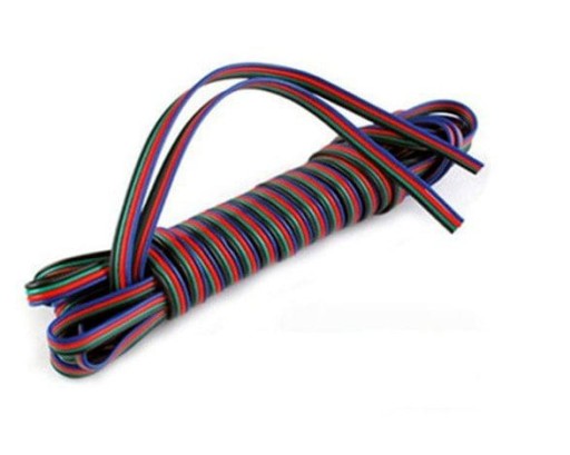 5x RGB KÁBEL 4 žilový STRAND AWG 22 páskový kábel 1m