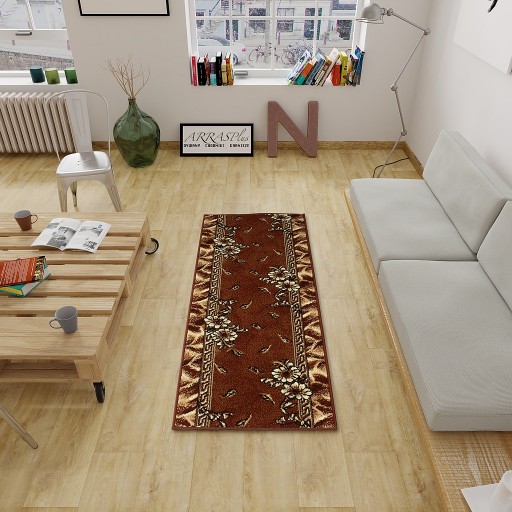 TRIO HNEDÝ koberec behúň 90 cm POLSKÝ VÝROBOK