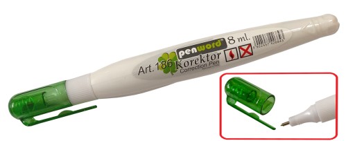 Korektor, pero, 12 ml, s kovovým hrotom,