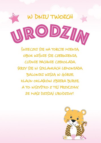 Detské narodeninové pohľadnice s luxusným tigrom GM848