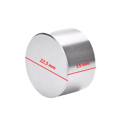 Neodymový magnet valcový MW 22 x 15 N50 1 ks 22x15