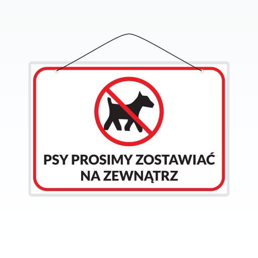 Laminovaný nápis A5 PROSÍM, NECHAJTE PSY PRI